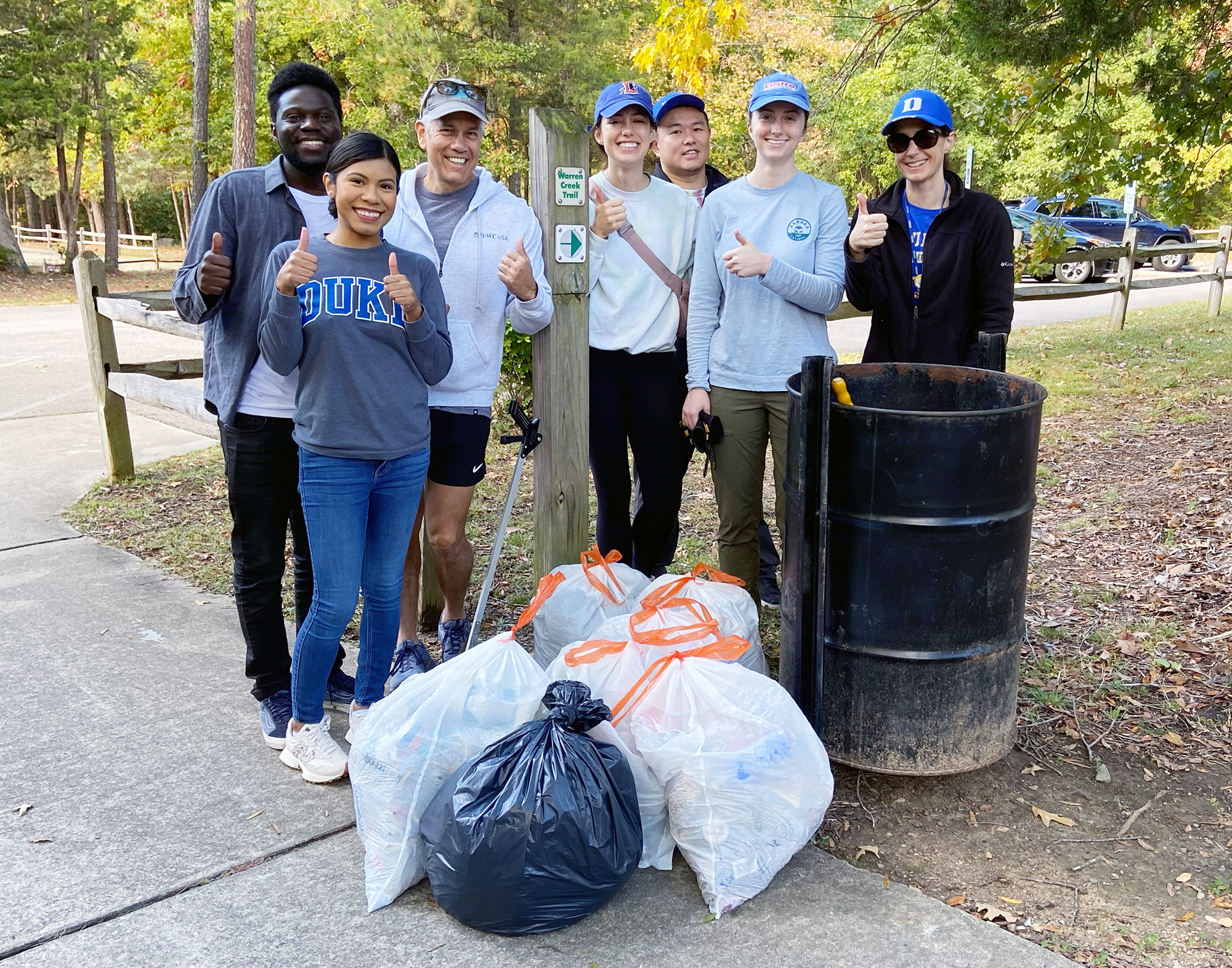 IIB team cleans up on service day