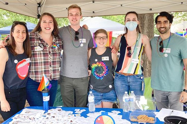 IIB at at booth at the Durham pride festival