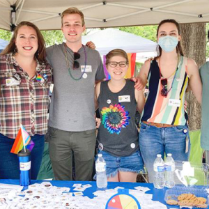 IIB at at booth at the Durham pride festival